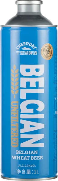 Изображение Пиво светлое Эль 4% н/ф Чирдэй Бельгийское пшеничное Хенгжоу ж/б, 1 л