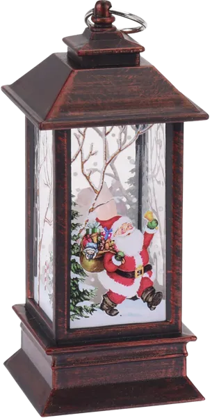 Изображение Светильник 13см на батарейках Купман фонарь со свечой санта Купман Интернэшнл , 1 шт