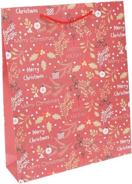 Изображение Пакет 33*41см бумажный Купман рождественские листья Купман Интернэшнл , 1 шт