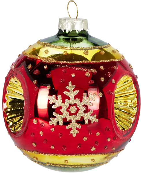 Изображение Шар 8см стекло Купман с выемками ассорти Купман Интернэшнл , 1 шт