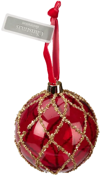 Изображение Шар 8см пластик Купман с золотыми ромбами Купман Интернэшнл , 1 шт