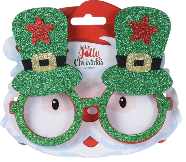 Изображение Очки 14см карнавальные Купман цилиндр елка ассорти Купман Интернэшнл , 1 шт