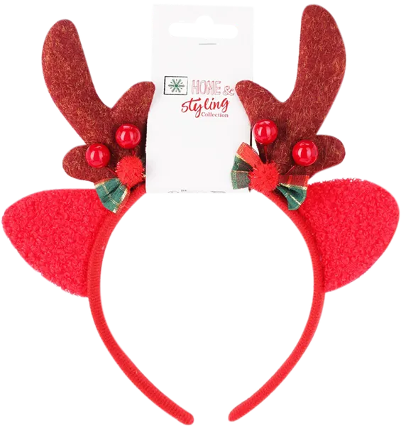 Изображение Ободок 20см карнавальный Купман рога оленя с ягодами Купман Интернэшнл , 1 шт