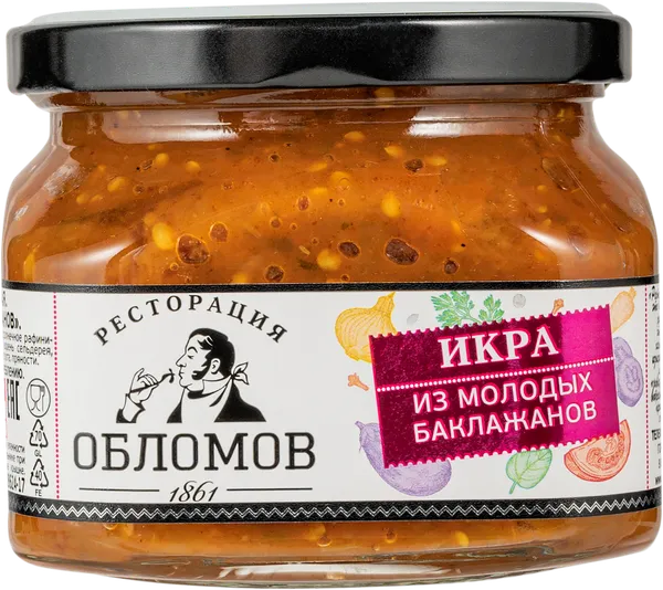 Изображение Икра из баклажанов Ресторация Обломов Вкусный продукт с/б, 320 г