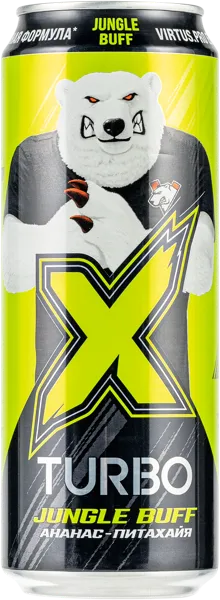 Изображение Напиток газ Икс-Турбо Энерджи Ананас-питахайя Аквалайф ж/б, 0,45 л
