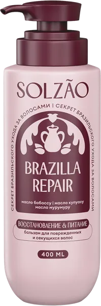 Изображение Бальзам для поврежд волос Солзао восстановление питание Капелла п/у, 400 мл
