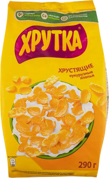 Изображение Хлопья кукурузные Хрутка хрустящие Сириал Партнерс Рус м/у, 290 г