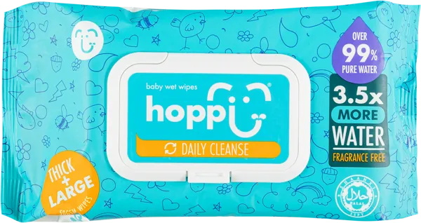 Изображение Салфетки влажные детские Хоппи Нэйчеркер Косметикс м/у, 80 шт