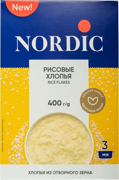 Изображение Хлопья рисовые Нордик 3мин Копэкер Агро кор, 400 г