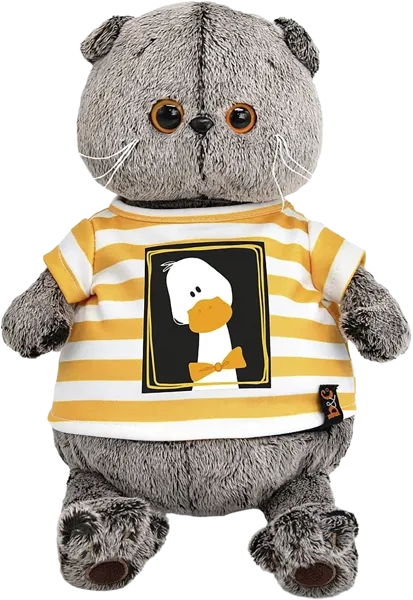 Изображение Мягкая игрушка 22см Будибаса басик в футболке гусик МПП ООО , 1 шт