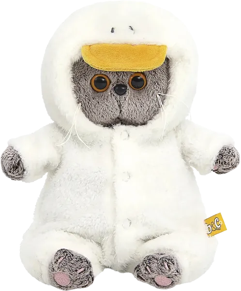 Изображение Мягкая игрушка 20см Будибаса басик бейби в комбинезоне гусик МПП ООО , 1 шт