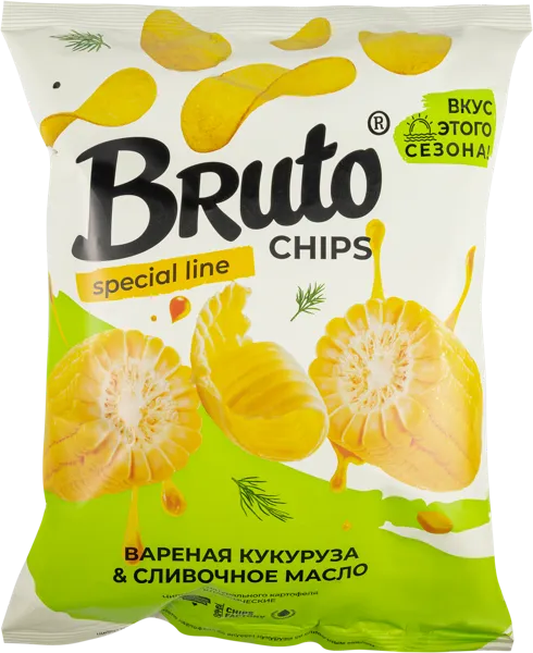 Изображение Чипсы картофельные Бруто кукуруза сливочное масло Стамба м/у, 100 г