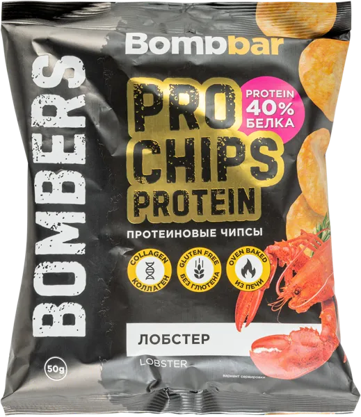 Изображение Чипсы цельнозерновые Бомббар протеин лобстер Фитнес Фуд м/у, 50 г