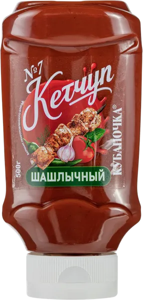 Изображение Кетчуп томатный Кубаночка шашлычный №7 Гранд-Стар п/б, 500 г