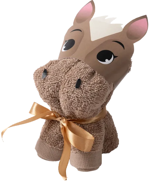 Изображение Полотенце 30*60см махровое Волшебная Ночь лошадка коричневое Нордтекс м/у, 1 шт