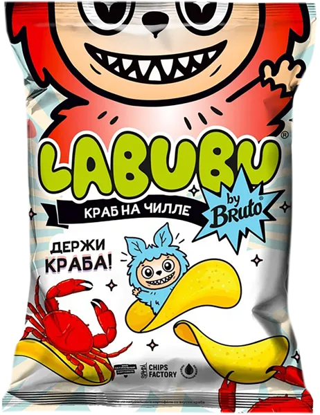 Изображение Чипсы картофельные Лабубу краб Стамба м/у, 75 г