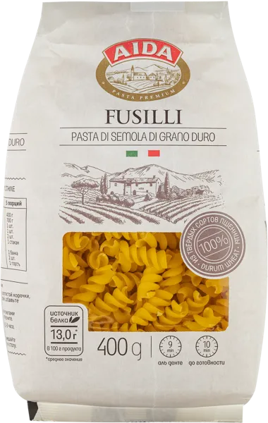 Изображение Макароны из твердых сортов Аида фузили Агро-Альянс ОМФ м/у, 400 г