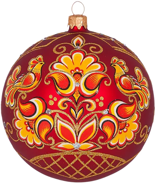 Изображение Шар 7 Русский узор стекло Ёлочка С1868 Клинская игрушка к/у, 1 шт