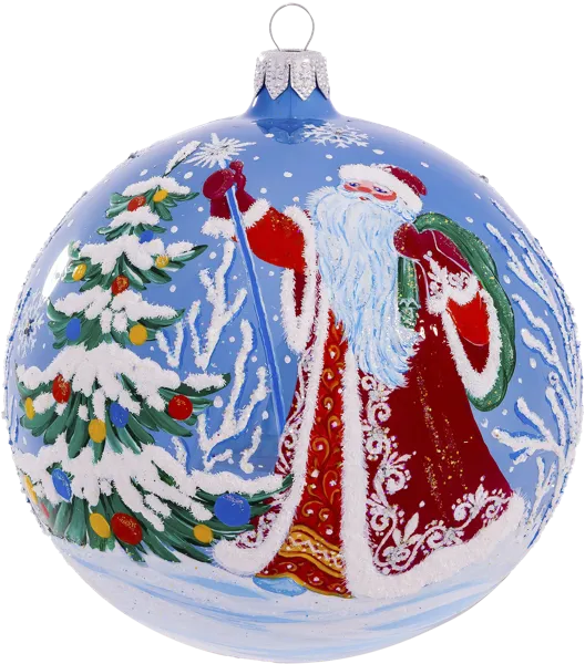 Изображение Ш7 Дедушка Мороз стекло Ёлочка С2226 Клинская игрушка к/у, 1 шт