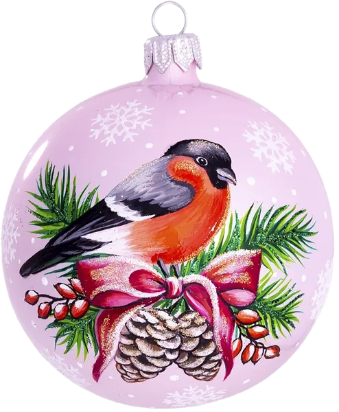 Изображение Ш5 Снегирь стекло Ёлочка С2383 Клинская игрушка к/у, 1 шт