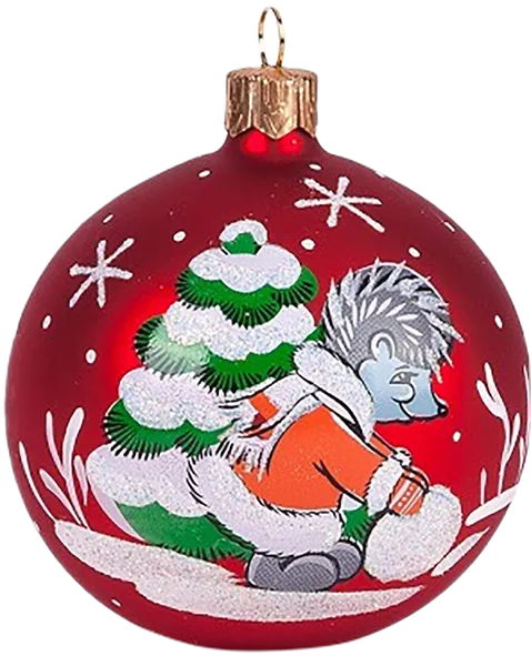 Изображение Шар 4 Лесной стекло Ёлочка С841 Клинская игрушка к/у, 1 шт