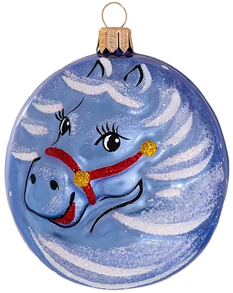 Изображение Фигурка Зодиак стекло Ёлочка С1151 Лошадка Клинская игрушка к/у, 1 шт