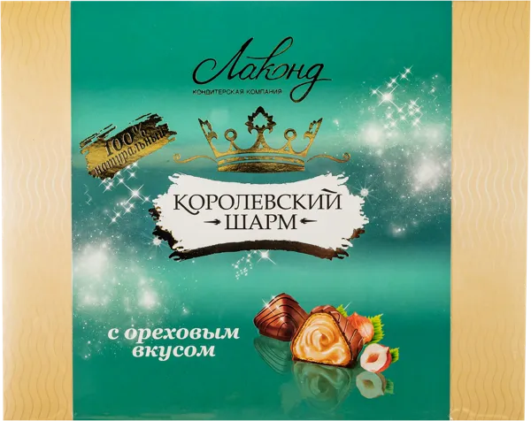 Изображение Конфеты вафельные Королевский Шарм с ореховой начинкой Лаконд кор, 235 г