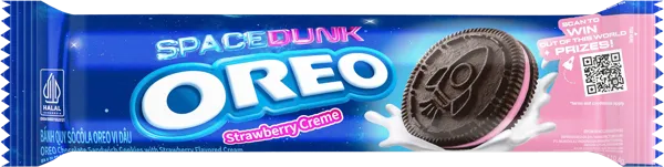 Изображение Печенье Орео клубничный крем Мондэлис м/у, 110,4 г