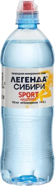 Изображение Мин вода негаз pH 8,2 Легенда Сибири лечебно-столовая спорт Экосистема НСК п/б, 0,7 л