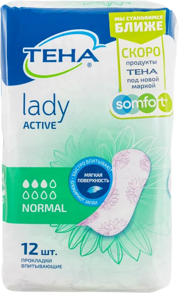 Изображение Прокладки урологические Тена леди актив нормал ЭвоКом ООО м/у, 12 шт