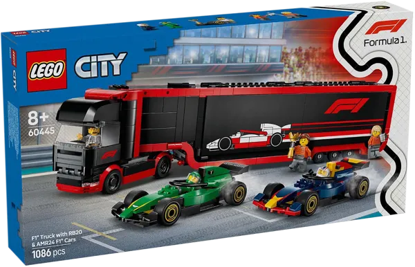 Изображение Конструктор с 8 лет 60445 Лего город автовоз F1 с машинами Лего к/у, 1 шт