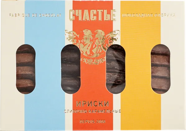 Изображение Ириски ассорти Счастье сливочно-карамельные Счастье КФ кор, 140 г