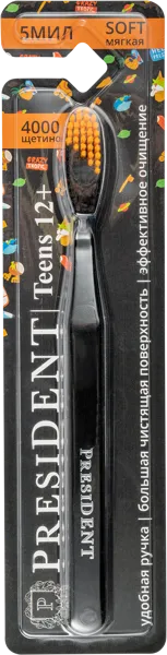 Изображение Зубная щетка детская 12+ Президент тинс мягкая Технопро ООО к/у, 1 шт