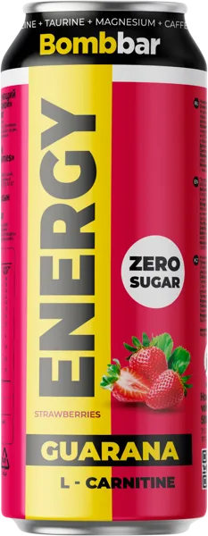 Изображение Напиток газ L-карнитин Бомббар клубника земляника Натуральные напитки ж/б, 0,45 л