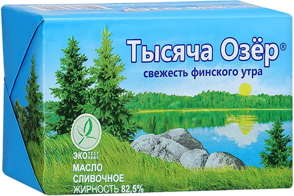 Изображение Масло 82,5% сливочное Тысяча озер Невские сыры м/у, 350 г