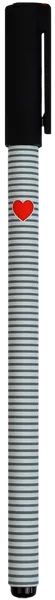 Изображение Ручка 0,5мм синяя шариковая Феникс+ сердечко на полосках Феникс+ , 1 шт