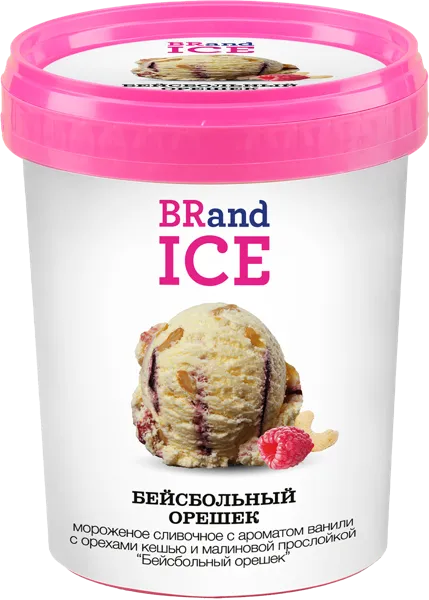 Изображение Мороженое сливочное Бренд Айс бейсбольный орешек БРПИ п/у, 500 г