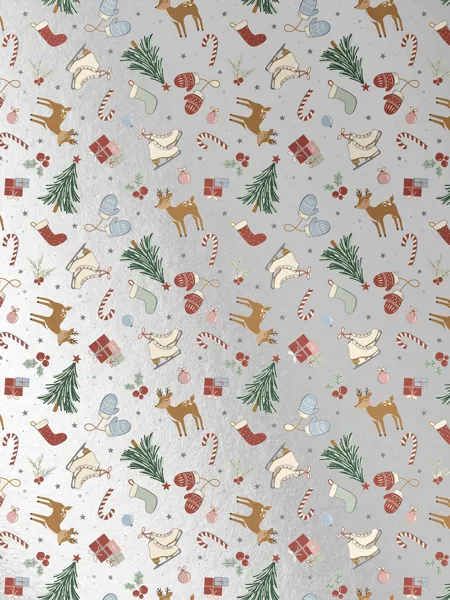 Изображение Бумага 100*70см упаковочная Мэджик Пак новый год фольгированная Феникс-Презент м/у, 1 шт