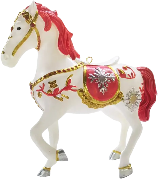 Изображение Елочное украшение 8см Мэджик Тайм лошадка с красной гривой Феникс-Презент , 1 шт