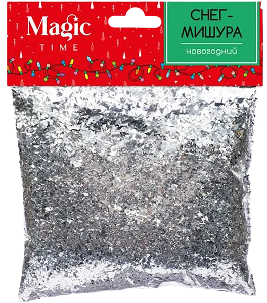 Изображение Снег искусственный Мэджик Тайм мишура серебристый Феникс-Презент м/у, 80 г