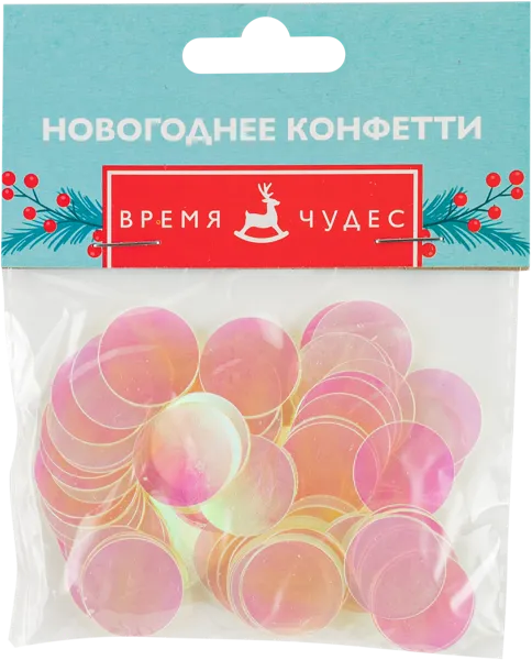 Изображение Конфетти белые Мэджик Тайм кружочки перламутровые Феникс-Презент м/у, 15 г