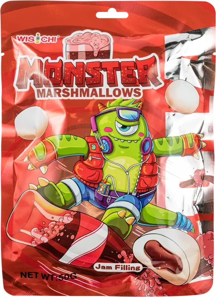 Изображение Маршмеллоу с начинкой Монстер кола Гуандун Виски Фуд м/у, 50 г