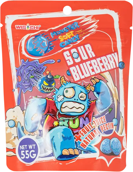 Изображение Мармелад жевательный Монстер черникус кислый Гуандун Виски Фуд м/у, 55 г