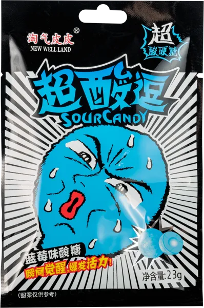 Изображение Леденцы кислые Саур Кэнди черника Нью Уэлл Лэнд м/у, 23 г