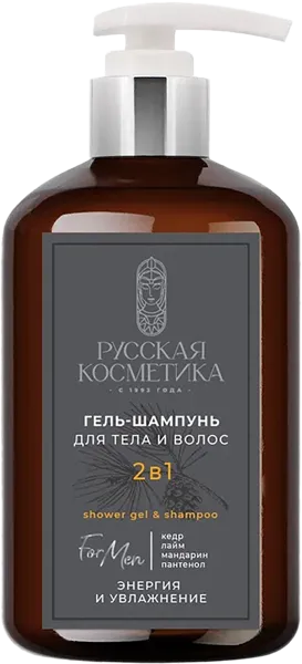 Изображение Гель для душа мужской Русская косметика энергия и увлажнение 2в1 Русская косметика п/у, 400 мл