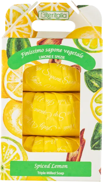 Изображение Мыло туалетное 3*100г Айтериталия лимон БиСиЭс к/у, 300 г