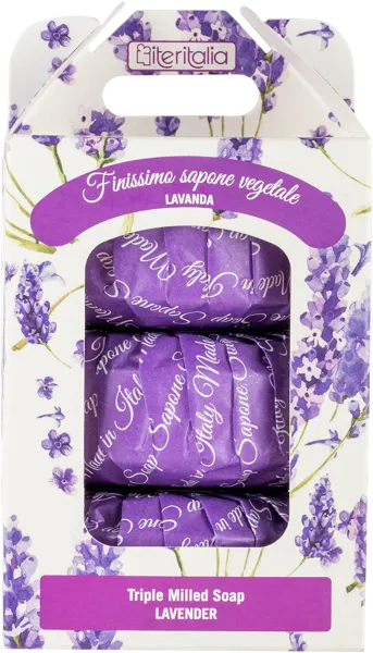 Изображение Мыло туалетное 3*100г Айтериталия лаванда БиСиЭс к/у, 300 г