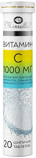 Изображение Комплекс витаминный Мирролла витамин С 1000 мг Мирролла п/у, 10 шт