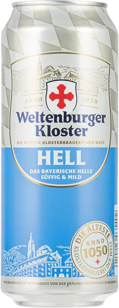 Изображение Пиво светлое Лагер 4,9% Ветленбургер Клостер Хель Ветленбургер ж/б, 0,5 л