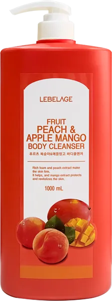 Изображение Гель для душа Лебелаж персик и манго Корея Си энд Би п/у, 1 л